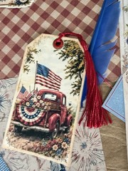 100 Pc Vintage Patriotic Americana Junk Journal Kit July 4th Ephemera Tags USA