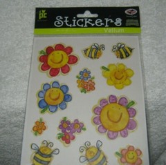 Provo Craft Stickers – Vellum Stickers – Happy Flowers and Bee’s – Super Cute