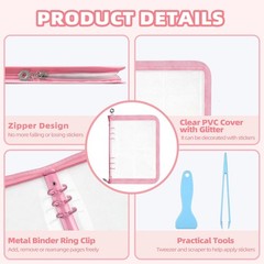 Sticker Organizer Binder Sticker Storage Organizer Reusable Sticker Book Coll…