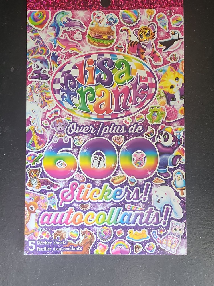 Lisa Frank Sticker Book 5 Sticker Sheets 600 Stickers Bendon New Booklet