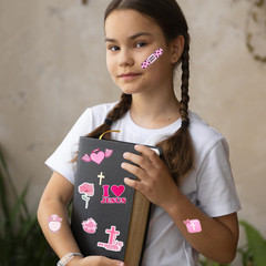 110PCS Pink Bible Verse Stickers for Girls and Women – Christian Scripture Favor