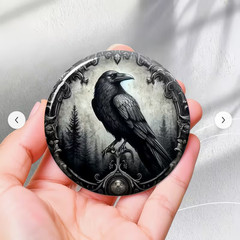 1 CROW/RAVEN STICKERS MAGNET SCRAPBOOK JUNK JOURNAL PHONE PC A+