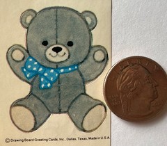 TEDDYBEAR Stickers(3pc)Stuffed Animal•Toys•Children•Bows •Kids•Card Making•