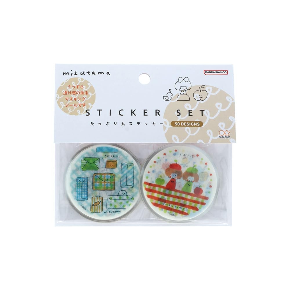 Sun-Star Mizutama Sticker Masking Material Round Beige S8817758