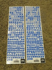 ABC Stickers – Blue – Lot of 9Ma