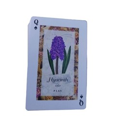 4 Flower Playing Cards Hyacinth Forget Me Not Anemone Collage Scrapbook Crafts