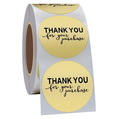 Hybsk Gold Foil Thank You for Your Purchase Stickers 1.5″ Round 500 Labels