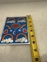 New Vintage 80’s Hallmark Razzle Dazzle Rainbow Foil Sticker Sheet