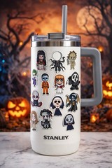 Halloween Horror Characters Sticker Set – 24 Piece