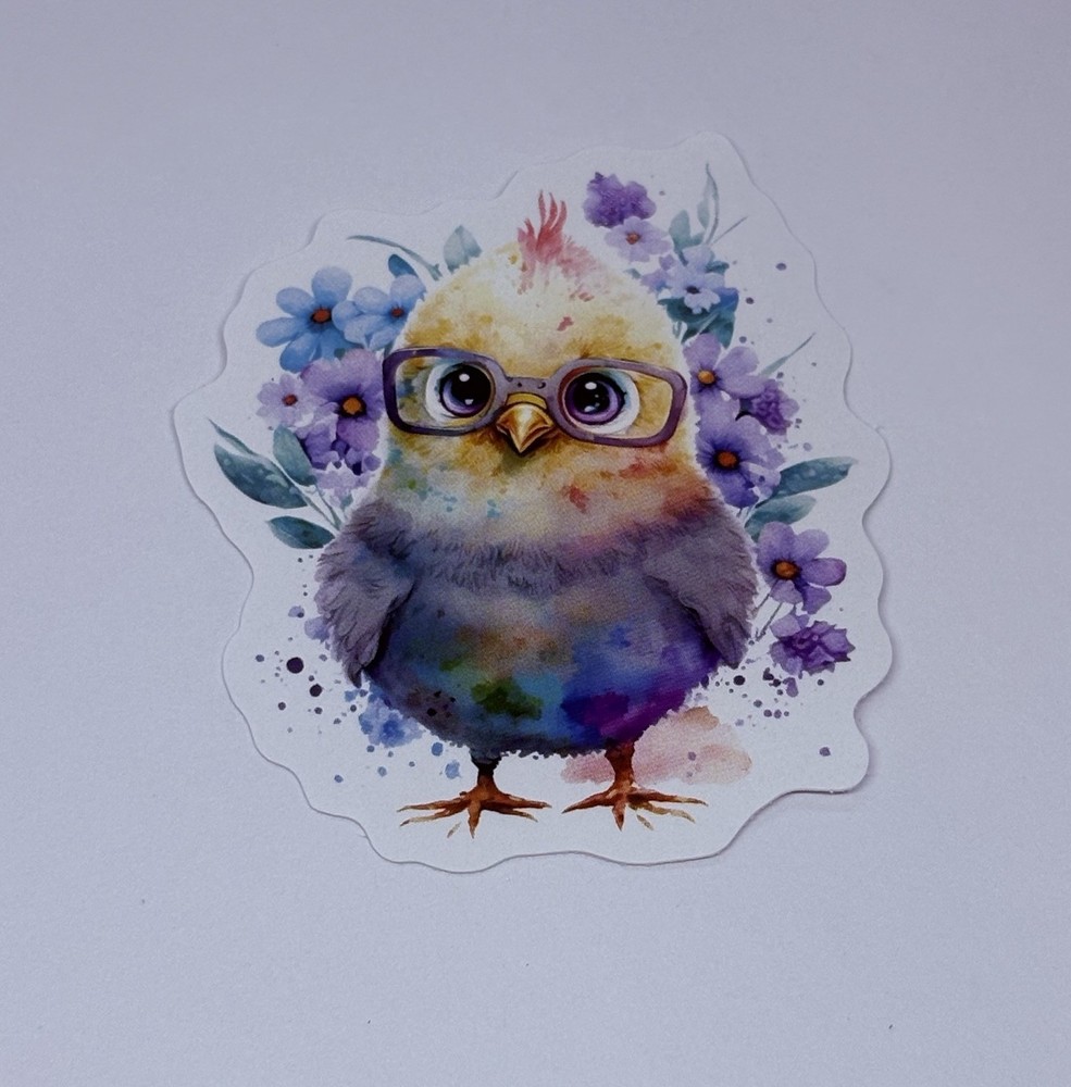 Cute Chick Animal Love Sticker Vinyl Decal Journal Wall Floral Art Decor Tc6