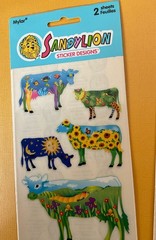 Sandylion Mylar Cows Sticker Lot
