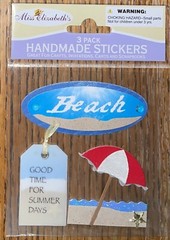 Miss Elizabeth’s Beach Title Good Time For Summer Days Vacation Umbrella Sticker