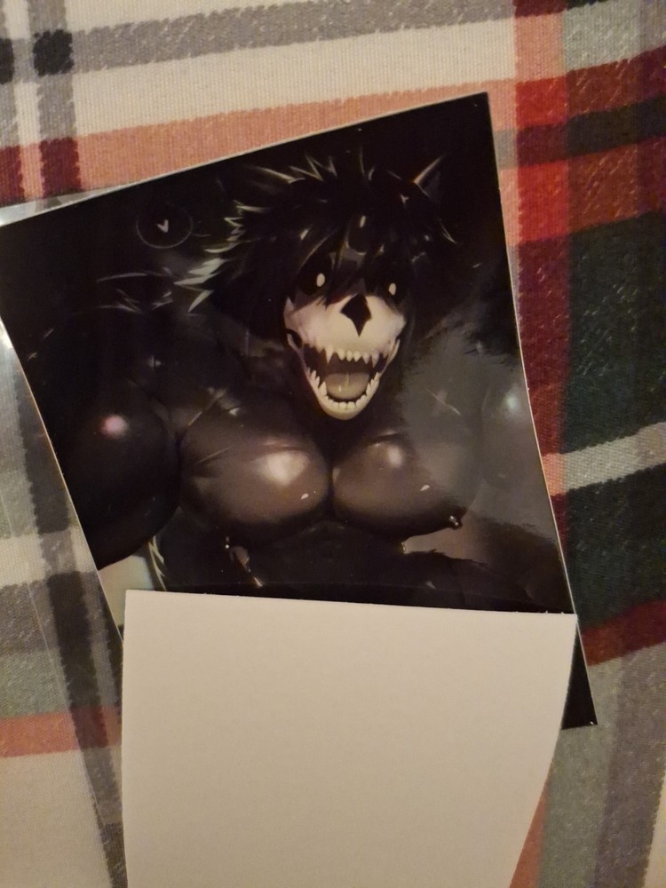 Gay Furry Yiff Holographic Sticker Size 3X3 Inch Wendigo Dog Knot