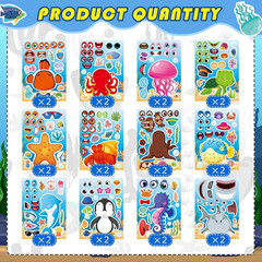 24 Ocean Animal Stickers for Kids – Make a Face & DIY Sea Creature Crafts