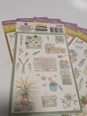 7 pks Vintage American Greetings Stickety-Doo-Da Gardening Flowers Birds Rose