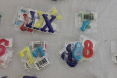 Lot Over 250 Puffy Letters Numbers Figures Shiny Fabric Scrapbook Teachers Craft