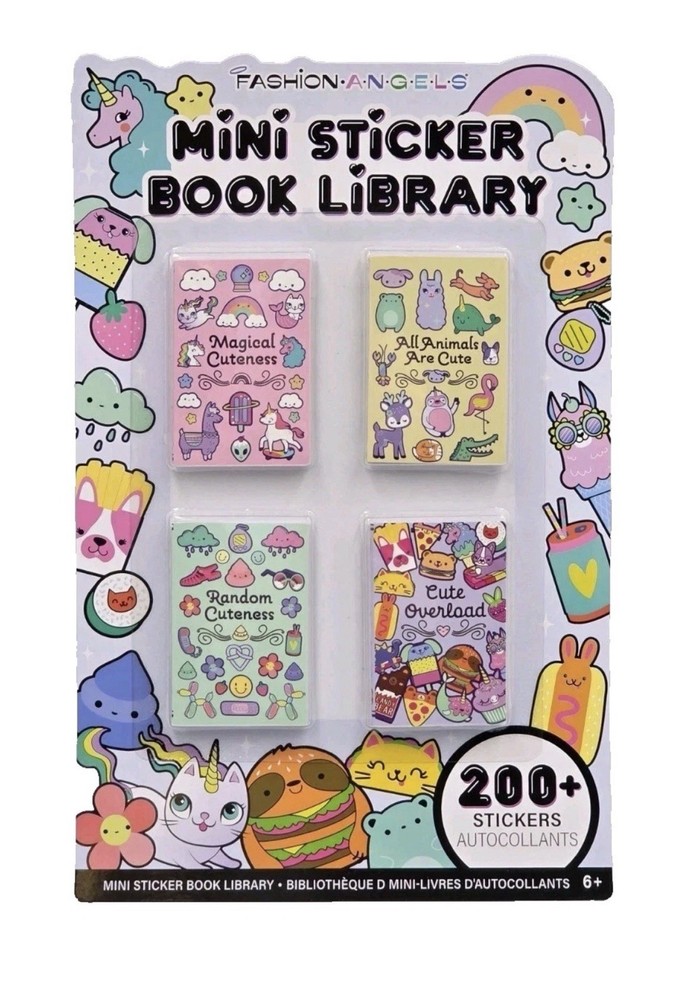 Fashion Angels Mini Sticker Book Library 200+ Stickers SEALED – FREE SHIPPING