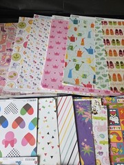 Amazing girl scrapbooking lot of single pages Hello Kitty Prinecess Minnie Mouse