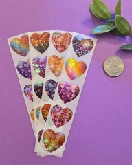 20 Beautiful Heart Stickers/Valentines Heart Stickers/Heart Shaped Stickers/Love