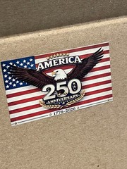 500 PCS Patriotic 250th Independence Anniversary Stickers Roll American Flag