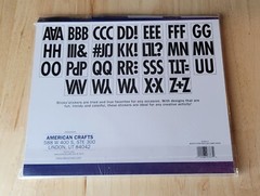 American Crafts 8.5″ BLACK FUTURA REGULAR JUMBO ALPHABET Stickers 76 Pieces