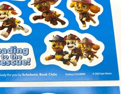 PAW PATROL Exclusive Scholastic Book Club Sticker Sheet 2019