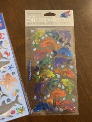 Lot of 2 Pkgs Stickopotamus Binder Stickers Fish & Sea Life NIP
