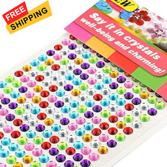 4536 Pieces Rhinestone Stickers Self-Adhesive Jewels Sticker for Colorful