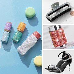 Self Adhesive Rhinestone Trim Tape Diamond Ribbon DIY Strips Width 0.45-3.1cm