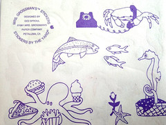 Mrs Grossman Stickers 1991 Sea Life Vintage Ocean 3 Sheet Lot NOS Scrapbook