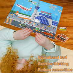 Jelly Sticker Books for Toddlers 2-4 Years, Reusable Sticker Book (Vehicles)