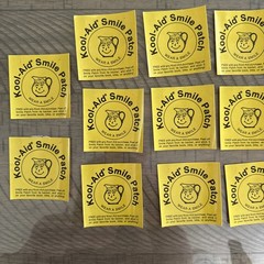 Kool-Aid Smile Stickers Set of 14 Vintage 1970s Wear A Smile Advertising Decals
