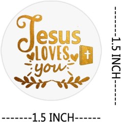 Jesus Faith Gold Foil Stickers,Bible Quote Gold Foil Stickers, Gift Labels 1.5 i