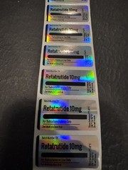 Customizable Holographic Peptide Vial Labels for 3ml Vials- Set of 20 labels!