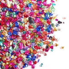 45 Gram Glass Crushed Chips Powder Irregular Shape Nail Art Tips + Storag Box