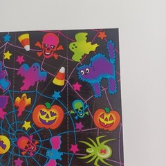 Vintage Lisa Frank Sticker Sheet S129 -Halloween -Pumpkins -HTF Rare 80s Unused