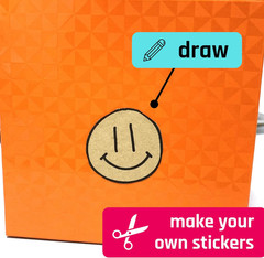 30 Sheets, Kraft Sticker Paper Labels, Laser/Inkjet Printing – Letter Size (8.5