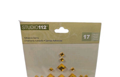 Studio 112 Yellow Adhesive Gem Stickers 17 Count New Crafting Scrapbooking