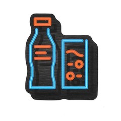 Neon Water Bottle Glass Sticker Vinyl Die Cut Scrapbooking Journal Decor