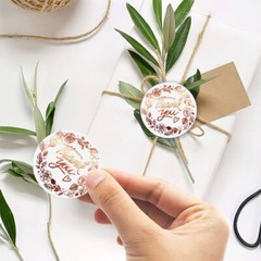 500Pcs 1.5″ Thank You Stickers Rose Gold Small Business Envelope Sticker Round