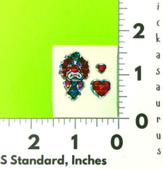 Vintage Prismatic Sad Clown & Hearts BJ’s Sticker Mod