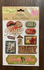 Crafter’s Square Pop-Up Scrapbook Stickers – Family Themed