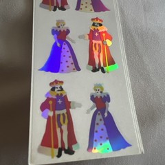 Mrs Grossman Vintage 2×6″ Sticker Sheet sparkle kings & queens sealed NIP