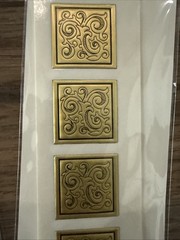 Fossler Seals Gold Small Square Fleur Marian Heath Tags Cards Envelopes LOT 4