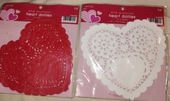 Brother Sister VALENTINE HEART DOILIES Red 6in x 5.75in 40 Count Wedding Anniver