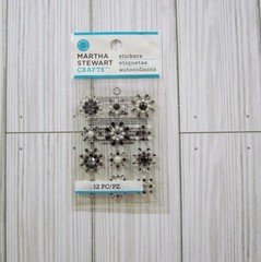 GEMS Bling Rhinestones Pearls Black Clear Mini Flowers Stickers 3 packages