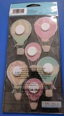 Hot Air Balloons, 3D scrapbook stickers Jolee’s Boutique NEW