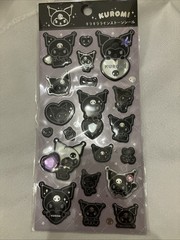 Brand New Sanrio Monotone Stone Kuromi Sticker Sheet