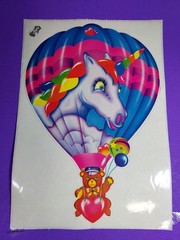 Vintage 1990’s Fully Intact Lisa Frank Jumbo Sticker Unicorn Hot Air Balloon
