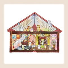 4 (3D) 6.3 x 4.1 Isometric Scene Rooms. Reading, Recreational, Tea, and Music.